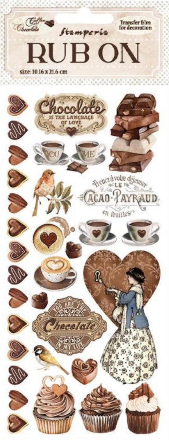 Stamperia Coffee and Chocolate Sweety Rub-On